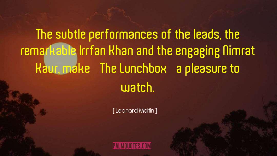 Gur Khan quotes by Leonard Maltin