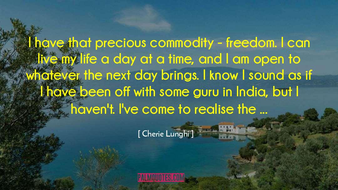 Guru quotes by Cherie Lunghi