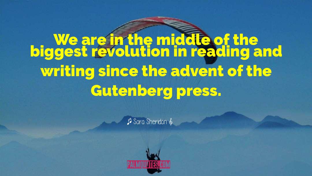 Gutenberg Press quotes by Sara Sheridan