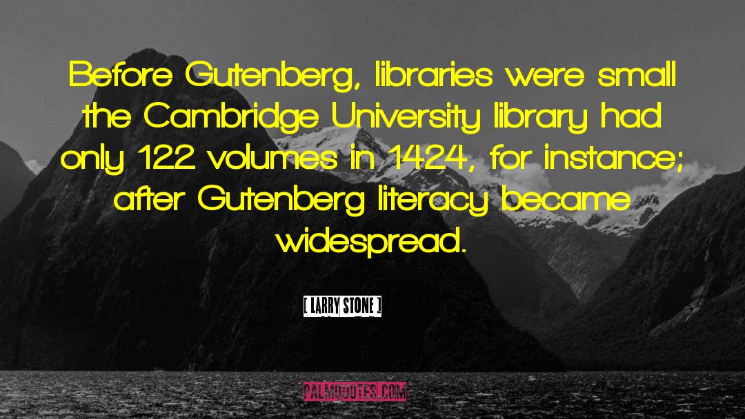Gutenberg quotes by Larry Stone
