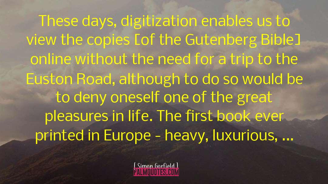 Gutenberg quotes by Simon Garfield