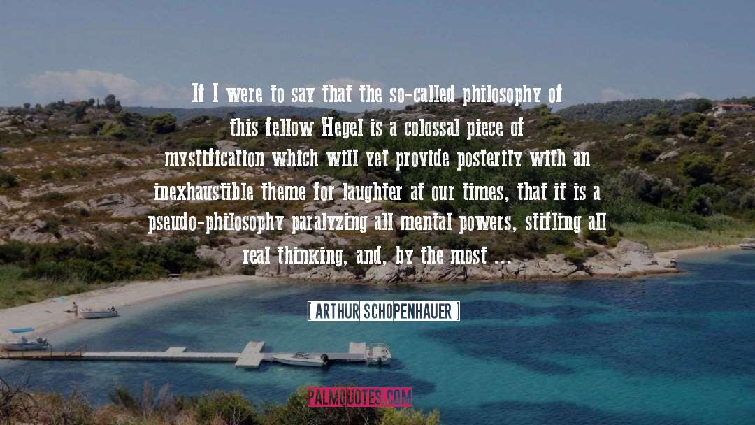 Gwf Hegel quotes by Arthur Schopenhauer