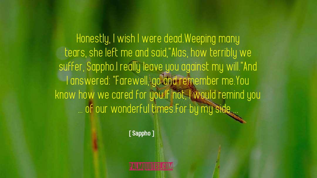 Gypsy Farewell quotes by Sappho