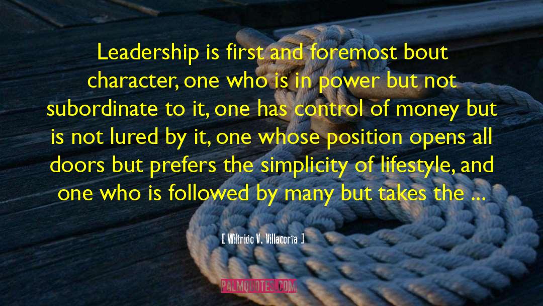 H3 Leadership quotes by Wilfrido V. Villacorta