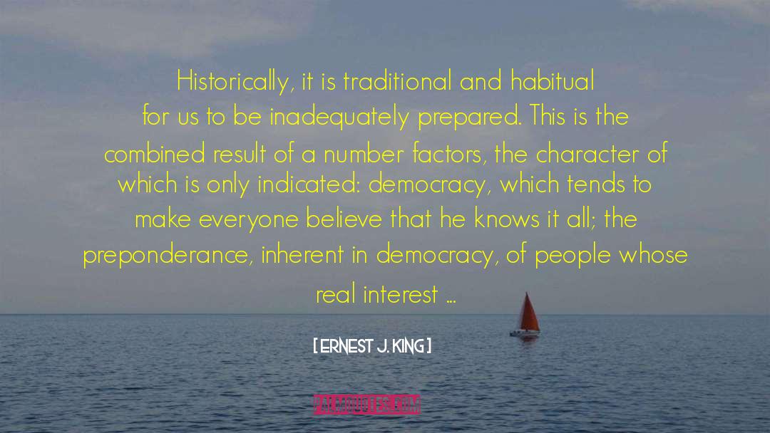 Habitual quotes by Ernest J. King