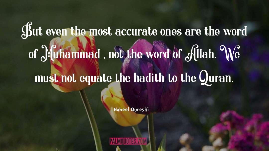 Hadith quotes by Nabeel Qureshi