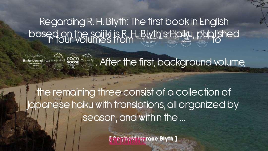Haiku About Bushido quotes by Reginald Horace Blyth