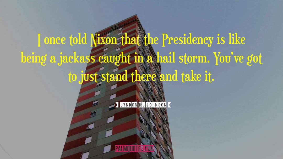 Hail quotes by Lyndon B. Johnson