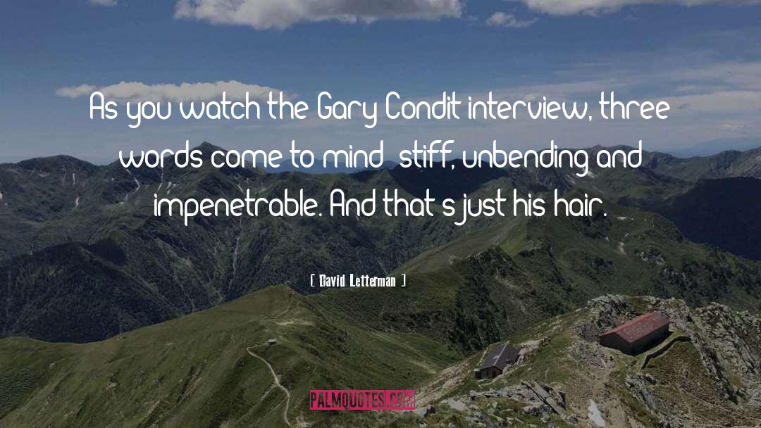 Hair Up quotes by David Letterman