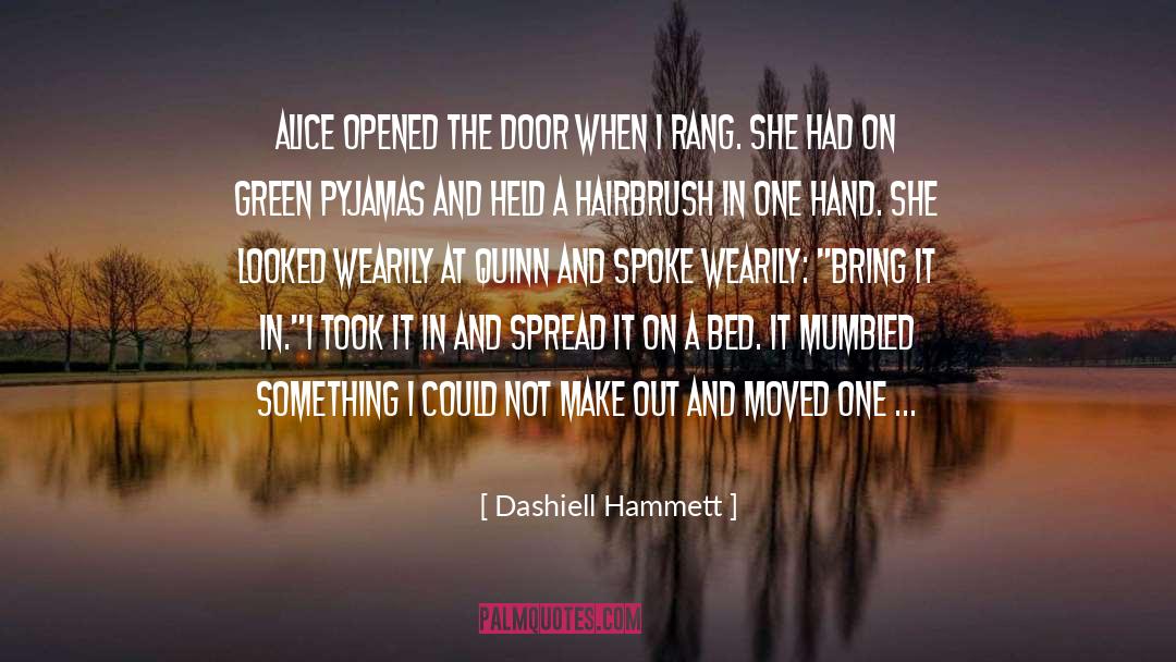Hairbrush quotes by Dashiell Hammett