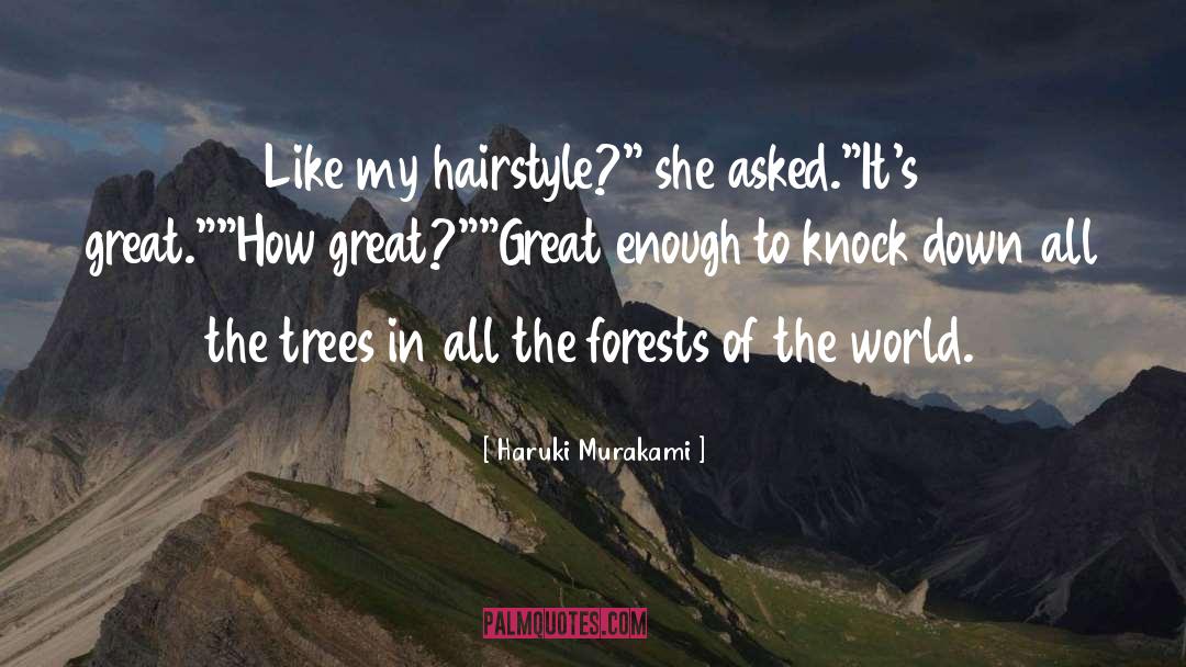 Hairstyle quotes by Haruki Murakami