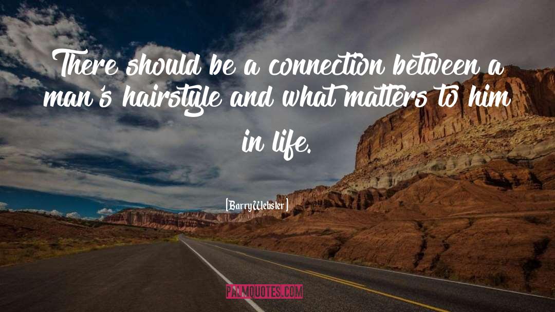Hairstyle quotes by Barry Webster