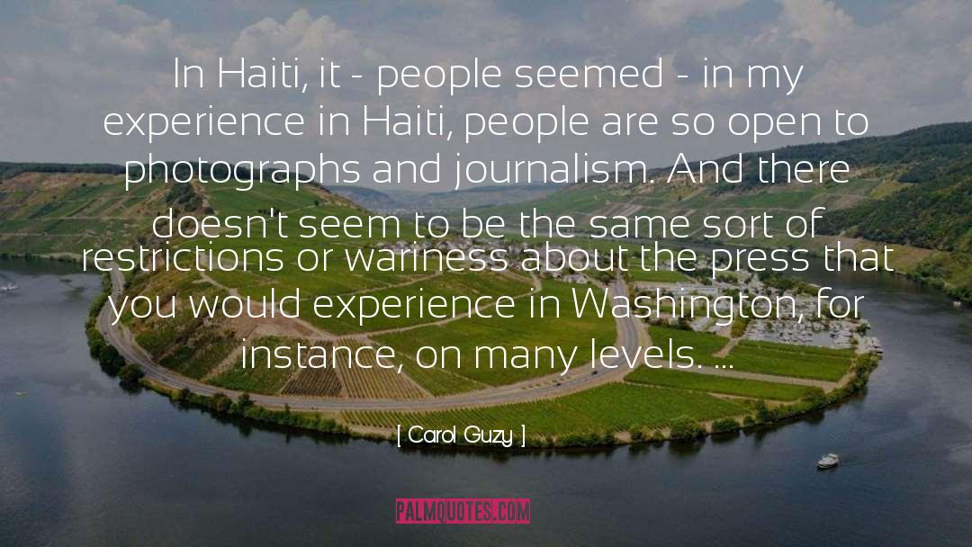 Haiti quotes by Carol Guzy
