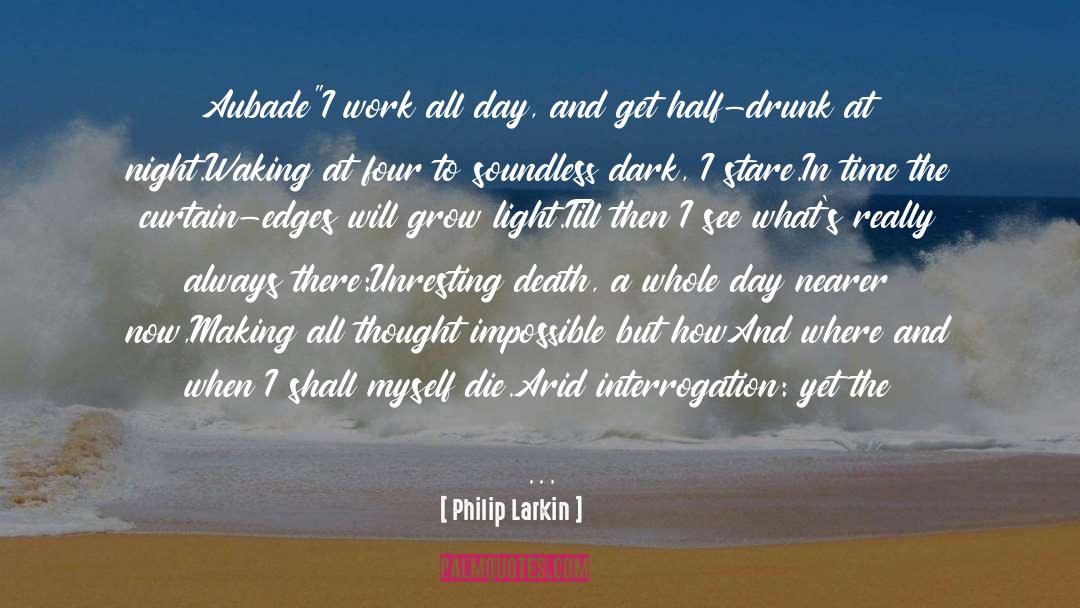 Half Drunk quotes by Philip Larkin