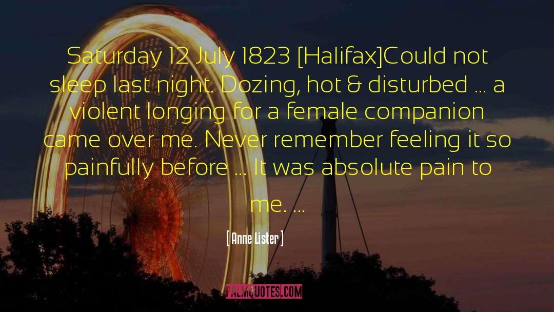 Halifax Es quotes by Anne Lister