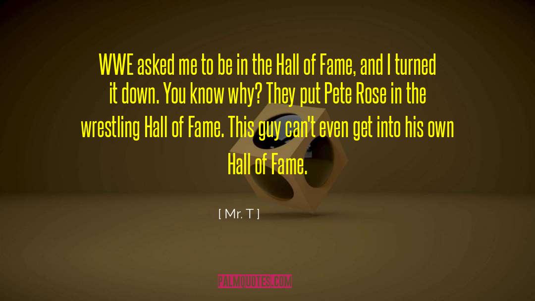 Hall Of Fame quotes by Mr. T