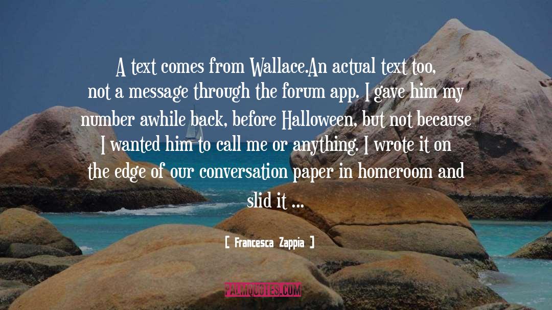Halloween quotes by Francesca Zappia