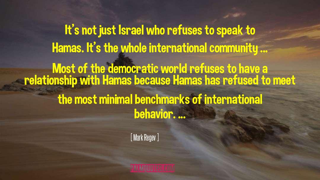 Hamas quotes by Mark Regev