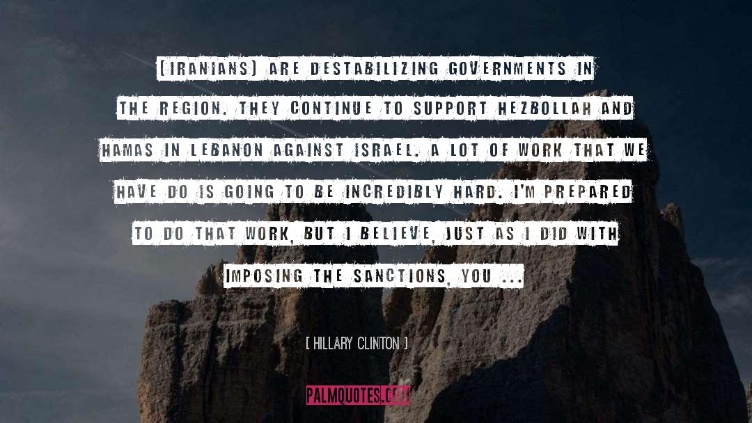 Hamas quotes by Hillary Clinton