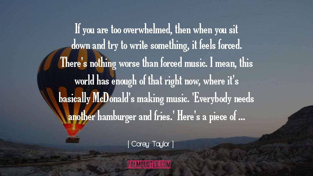 Hamburger quotes by Corey Taylor
