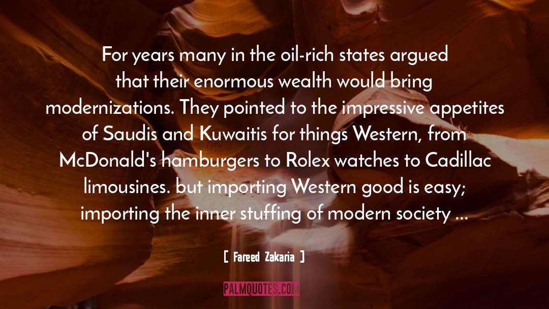 Hamburgers quotes by Fareed Zakaria