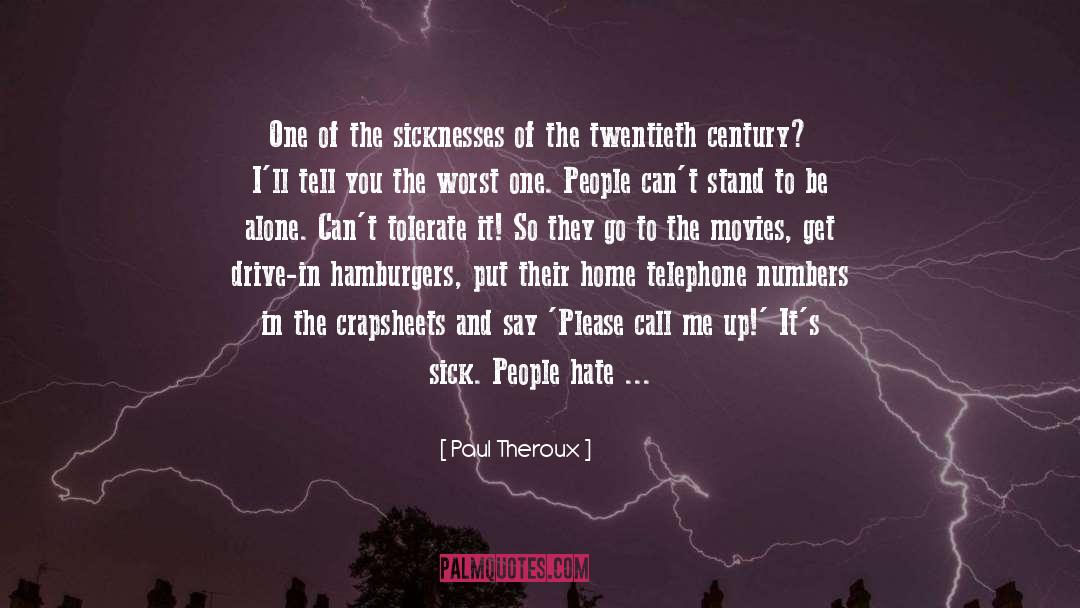 Hamburgers quotes by Paul Theroux