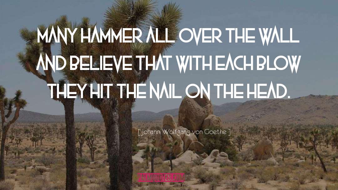 Hammer quotes by Johann Wolfgang Von Goethe