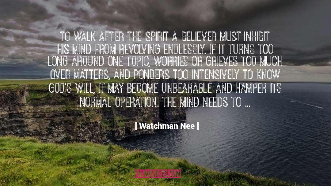 Hamper quotes by Watchman Nee