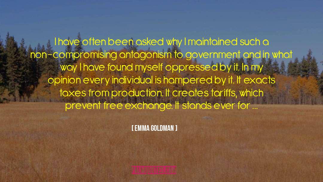 Hampered quotes by Emma Goldman