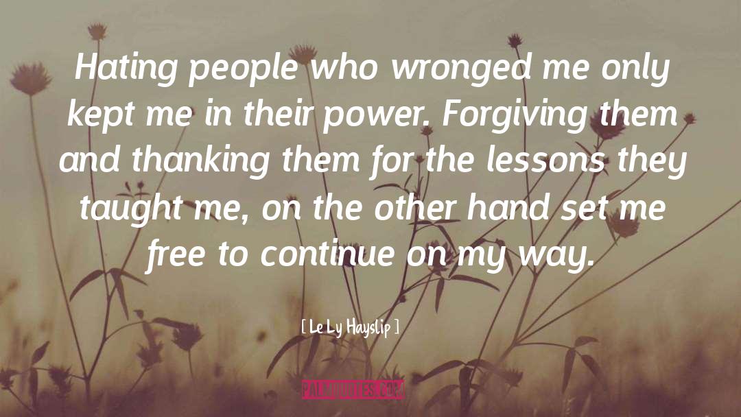 Hand Job quotes by Le Ly Hayslip