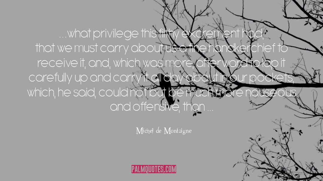 Handkerchief quotes by Michel De Montaigne