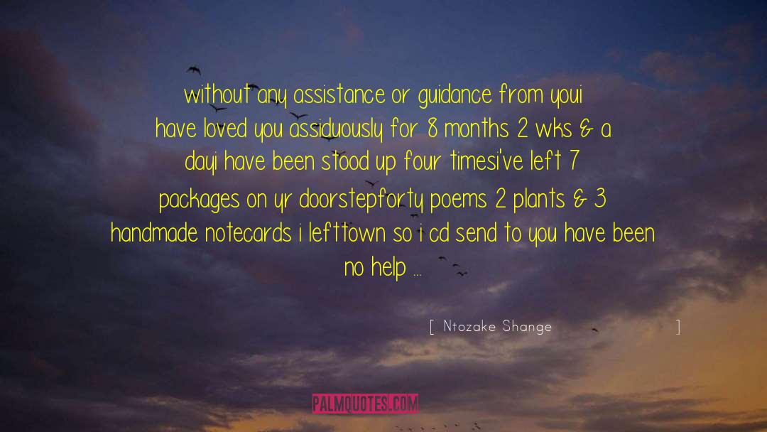 Handmade quotes by Ntozake Shange
