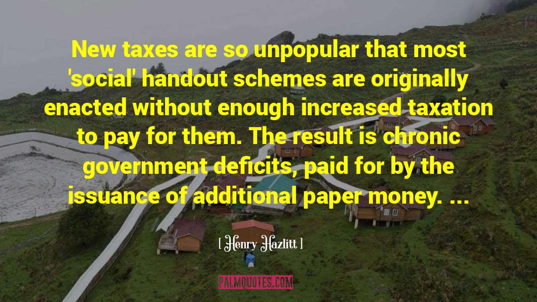 Handouts quotes by Henry Hazlitt