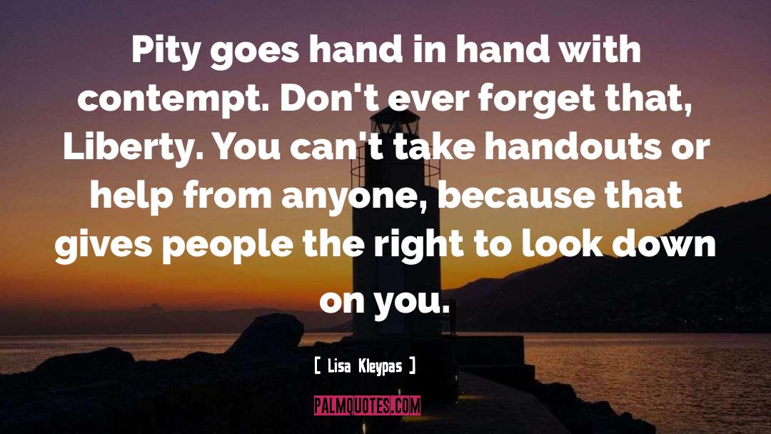 Handouts quotes by Lisa Kleypas