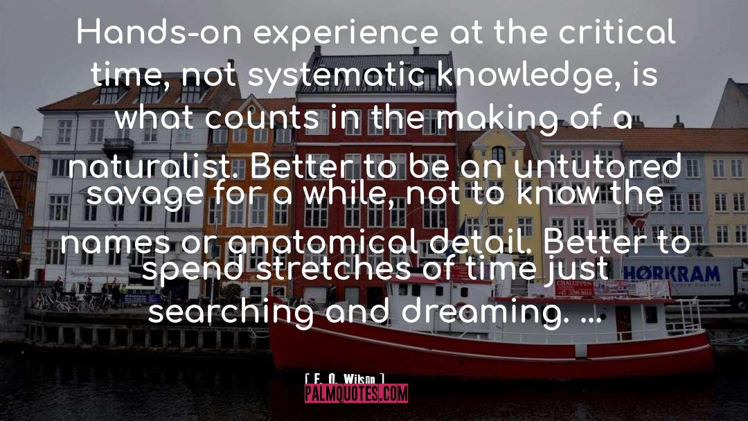 Hands On Experience quotes by E. O. Wilson