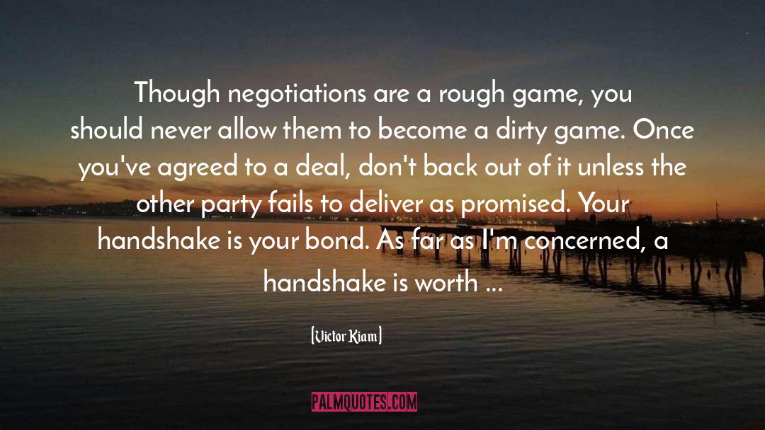 Handshake quotes by Victor Kiam