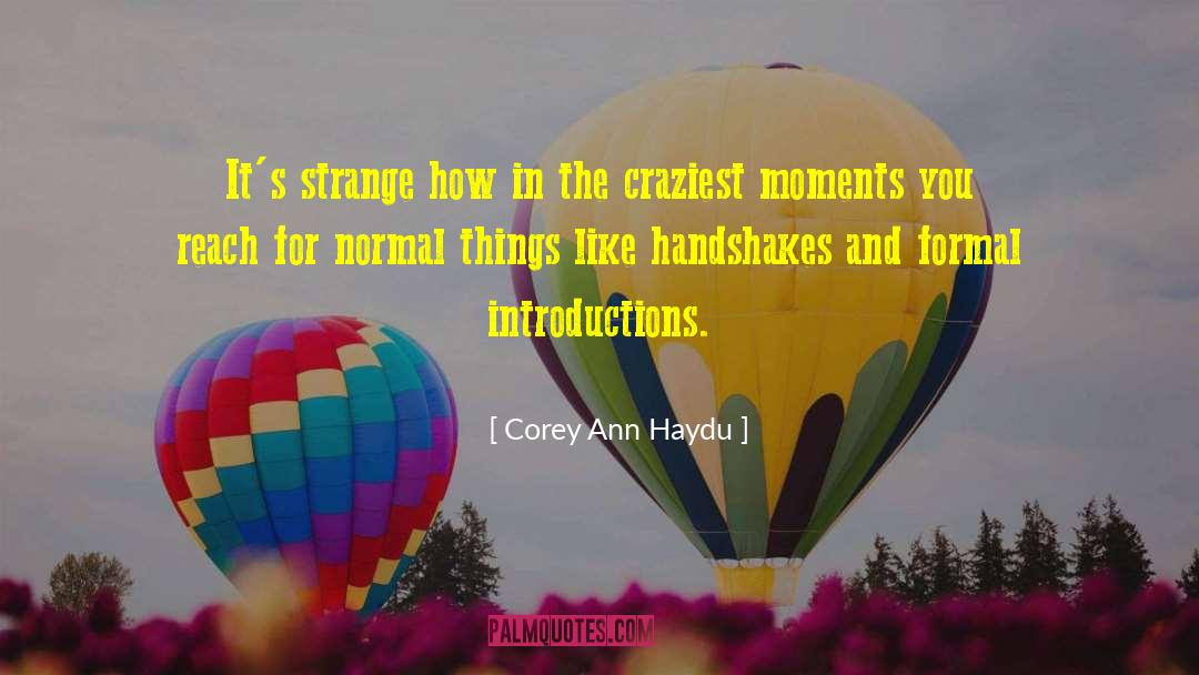 Handshakes quotes by Corey Ann Haydu