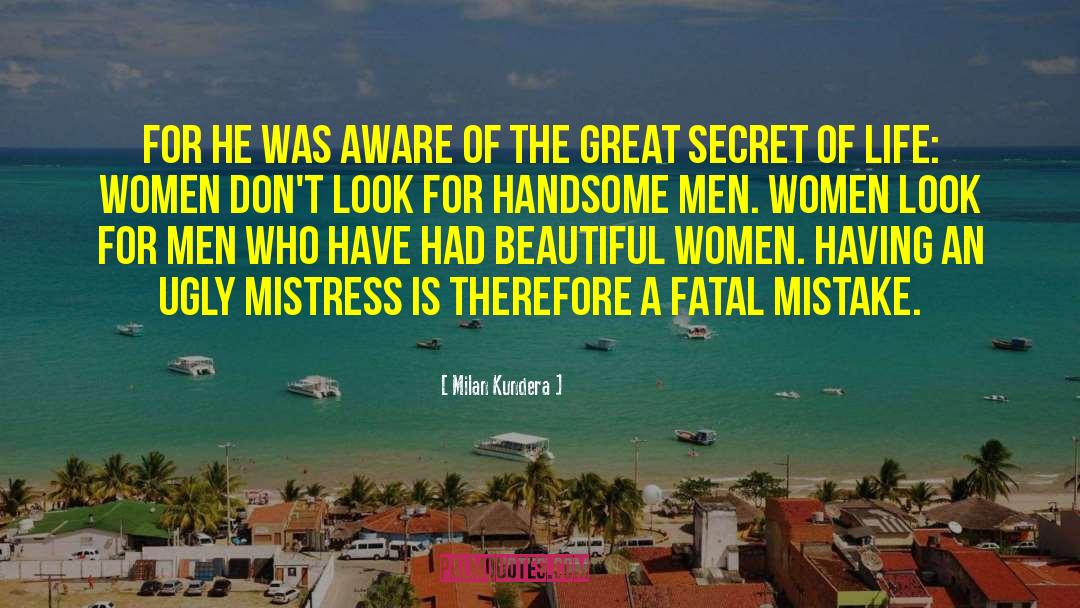 Handsome Men quotes by Milan Kundera