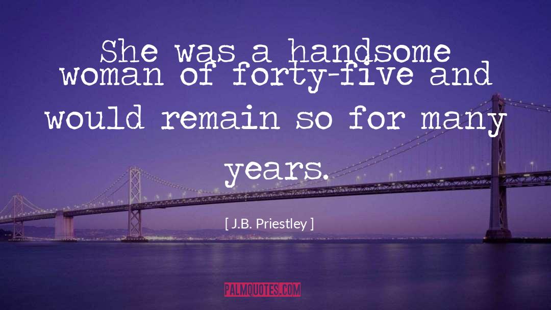 Handsome quotes by J.B. Priestley