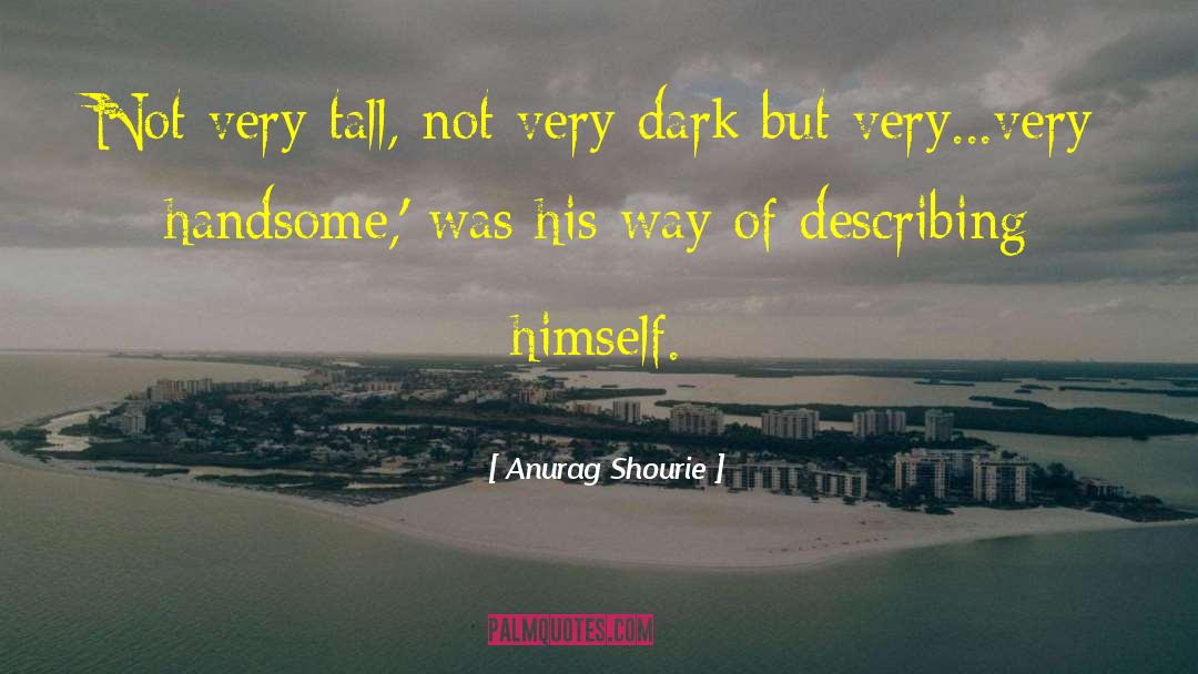 Handsomeness quotes by Anurag Shourie