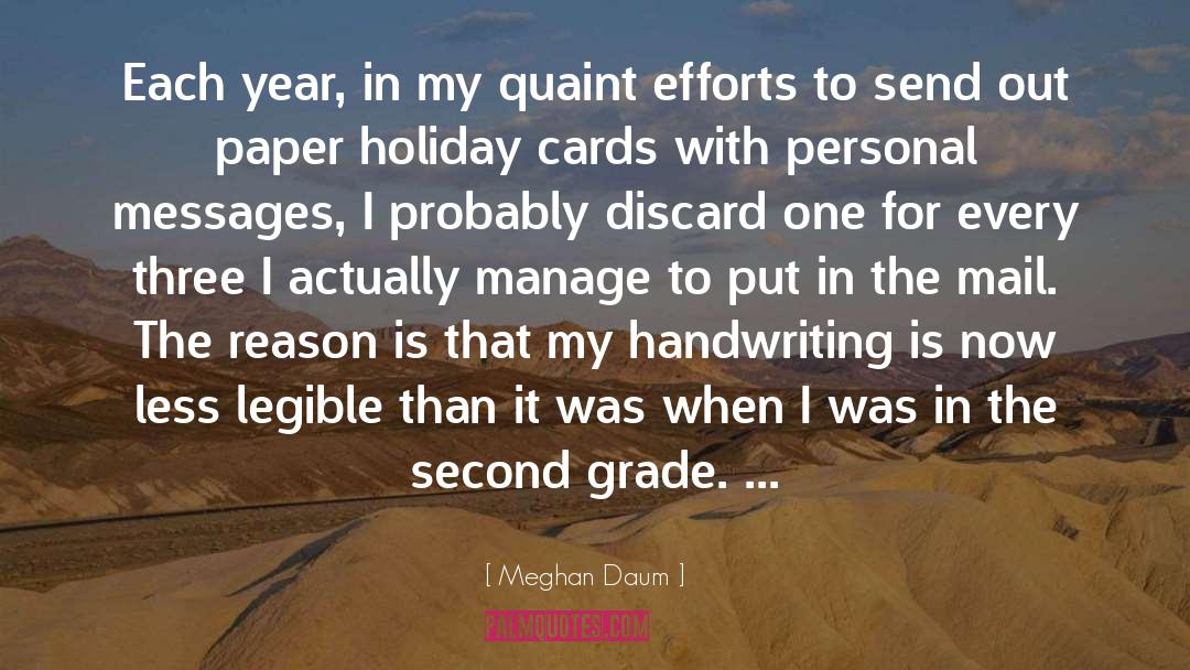 Handwriting quotes by Meghan Daum