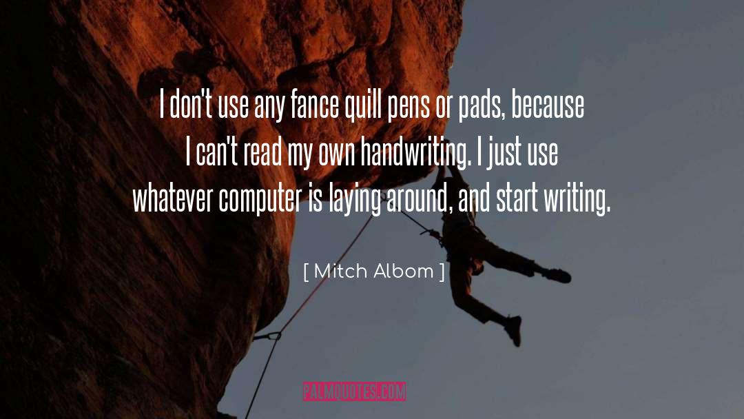 Handwriting quotes by Mitch Albom