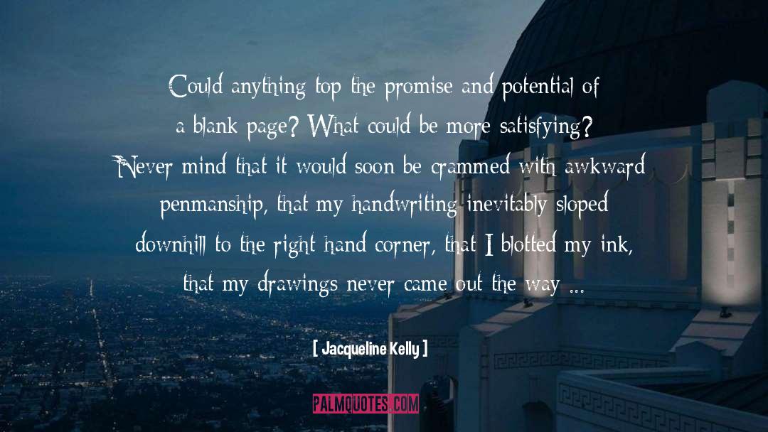 Handwriting quotes by Jacqueline Kelly