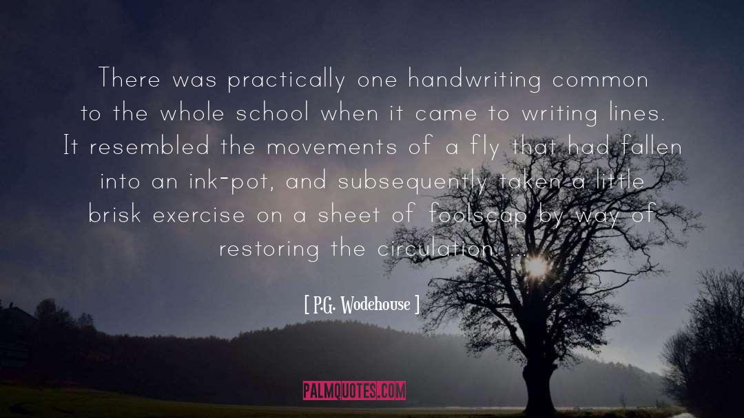 Handwriting quotes by P.G. Wodehouse