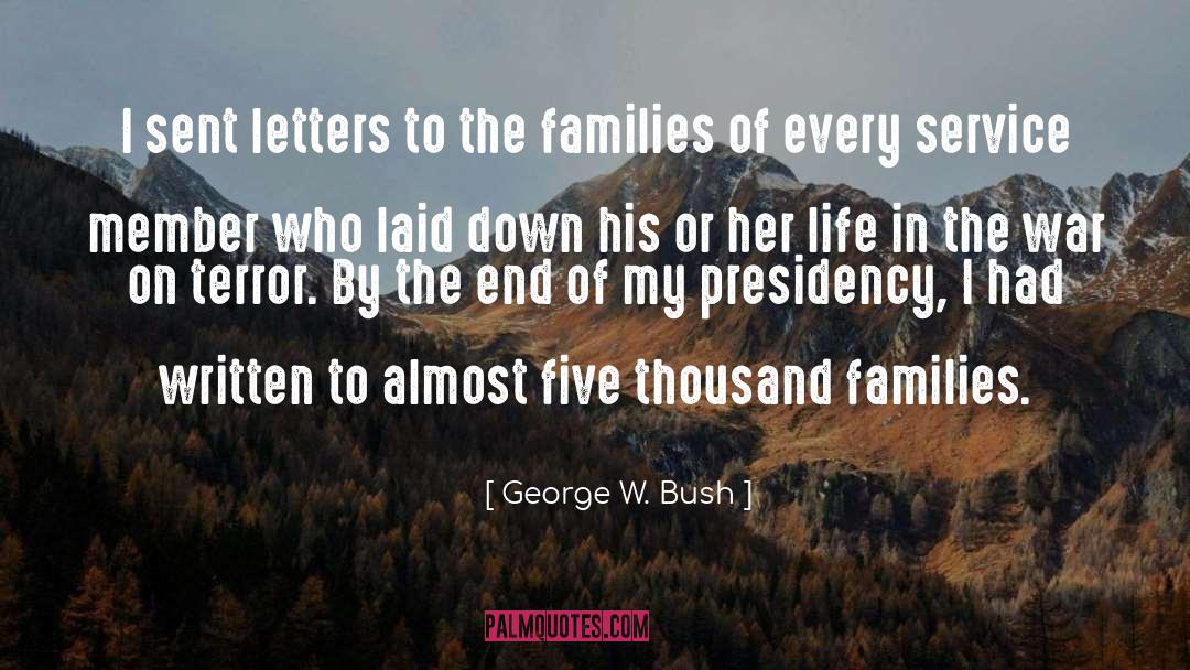Handwritten Letters quotes by George W. Bush