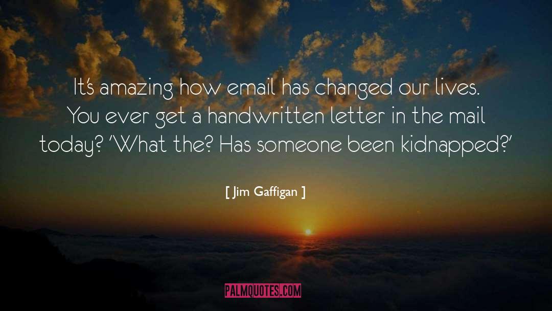 Handwritten quotes by Jim Gaffigan