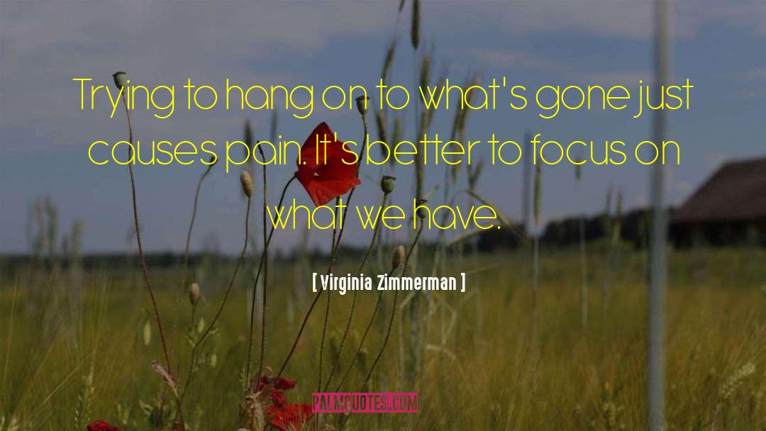 Hang On quotes by Virginia Zimmerman