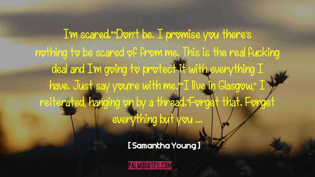 Hanging On quotes by Samantha Young