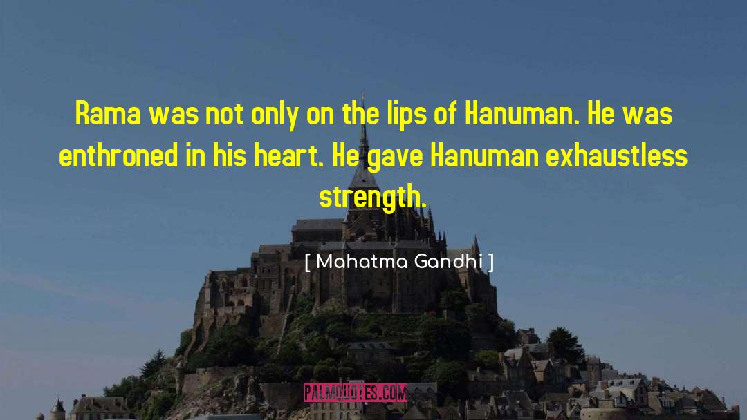 Hanuman The Damdar quotes by Mahatma Gandhi