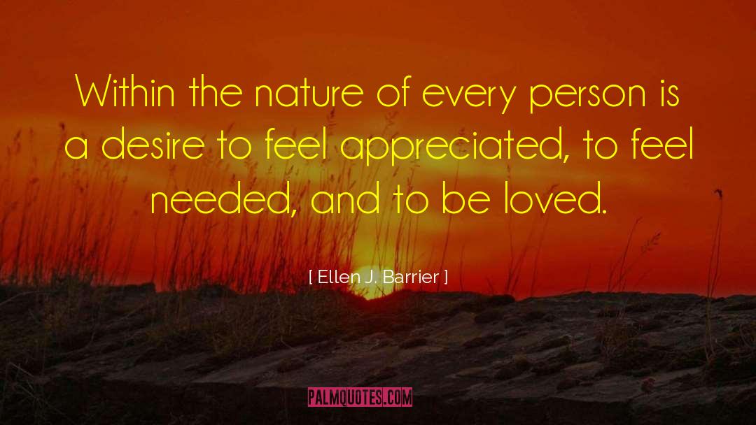 Happiness Fulfillment Desire quotes by Ellen J. Barrier